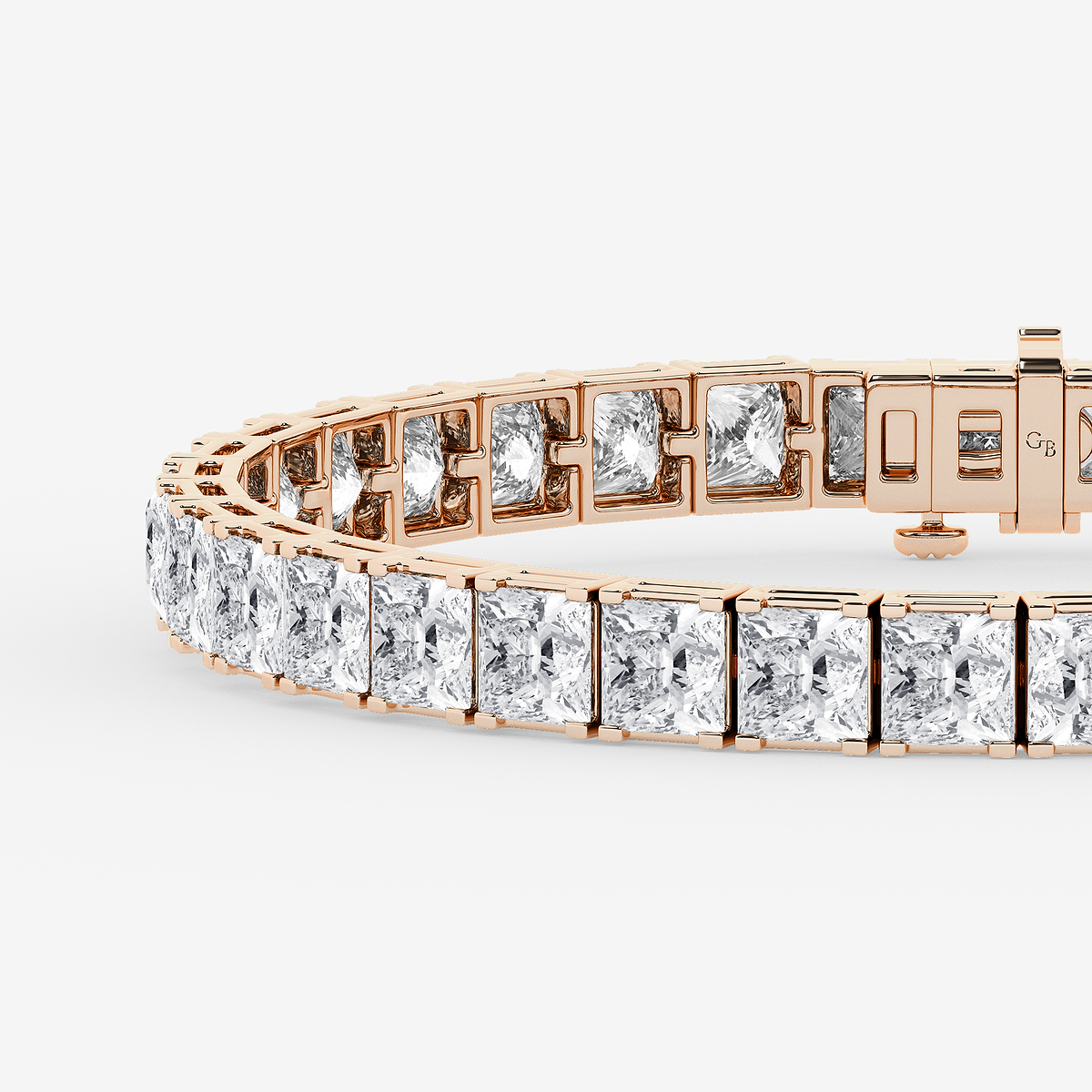 Additional Image 1 for  25 ctw Princess Lab Grown Diamond Tennis Bracelet - 6.5 Inches